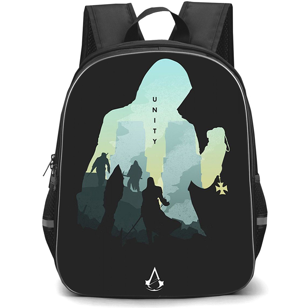 Assassins Creed Backpack School Bag StudentPack - Assassins Creed Unity Silhouette Art Poster