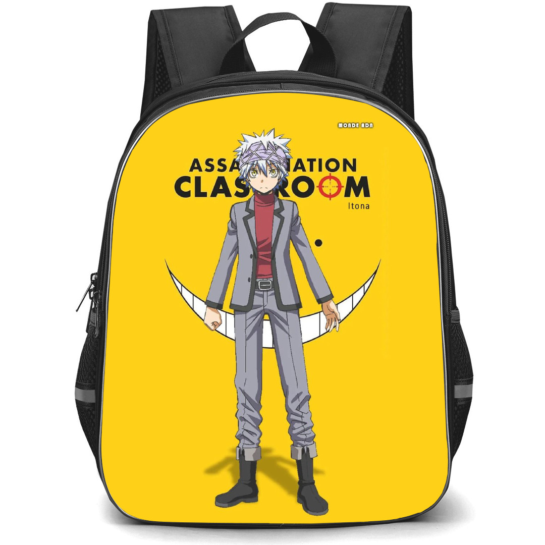 Assassination Classroom Itona Backpack StudentPack - Itona Standing On Yellow Background