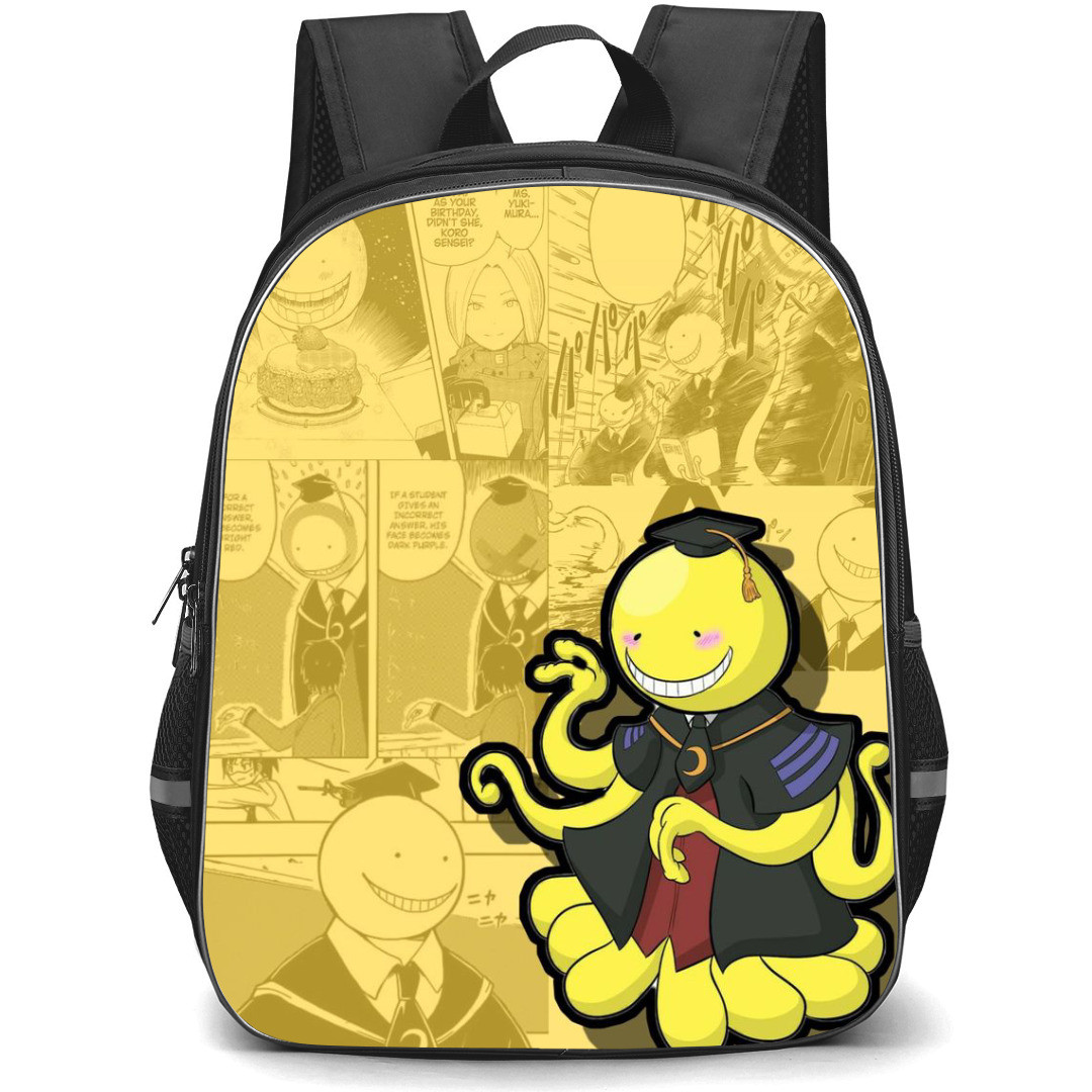 Assassination Classroom Koro-Sensei Backpack StudentPack - Allien Sensei On Black Background
