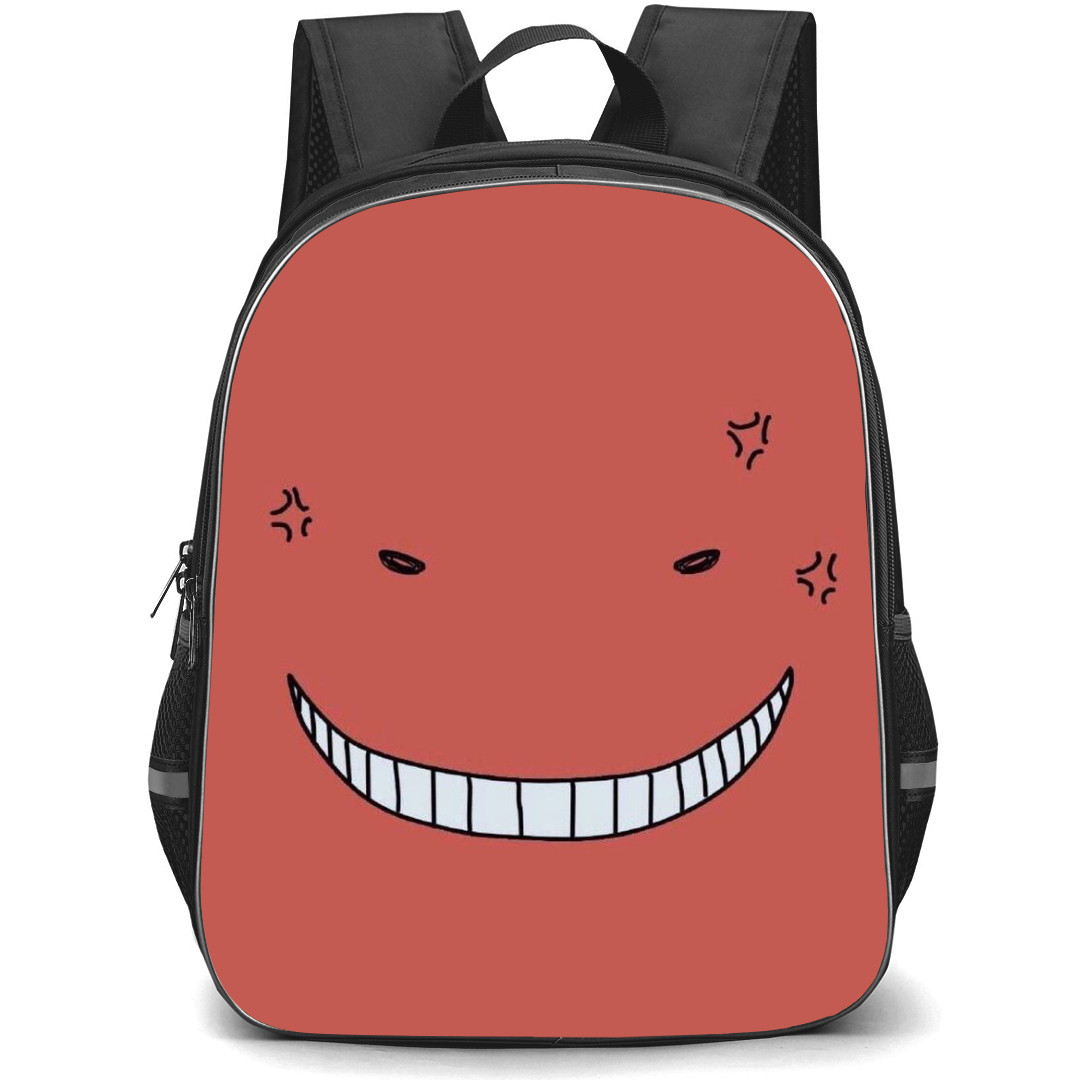 Assassination Classroom Koro-Sensei Backpack StudentPack - Koro-Sensei Smiley Emoji On Pink Background
