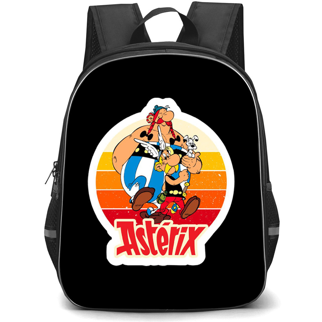 Asterix And Obelix Backpack School Bag StudentPack - Characters Walking Smiling Portrait Sticker