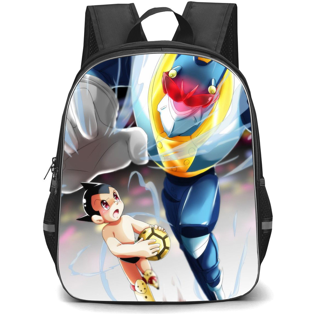 Astro Boy Backpack StudentPack - Astro Boy Being Chased Holding Soccer Ball