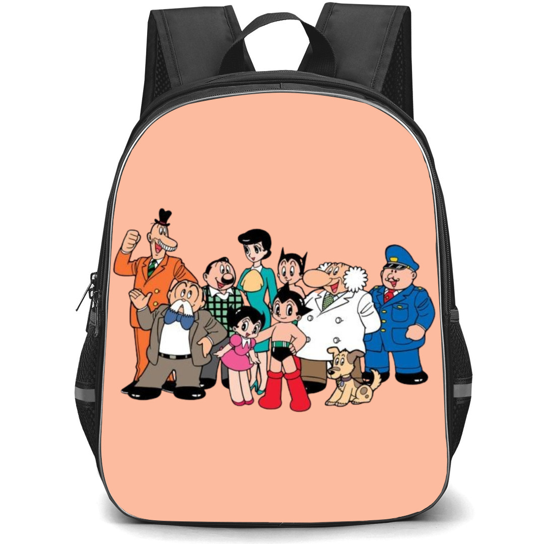 Astro Boy Backpack StudentPack - Astro Boy Characters Standing Cartoon Illustration
