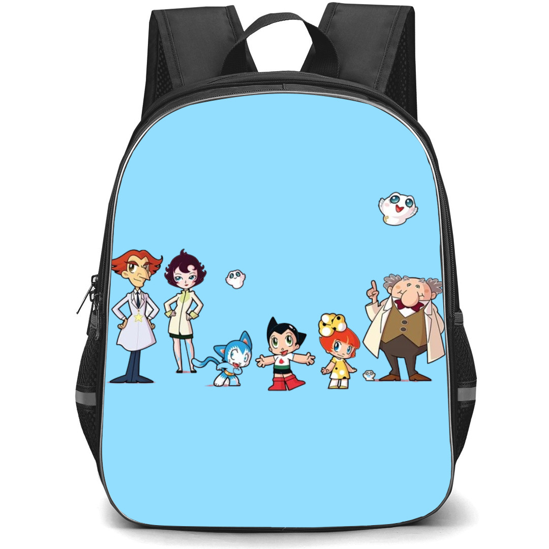 Astro Boy Backpack StudentPack - Astro Boy Characters Standing Chibi Cartoon Illustration