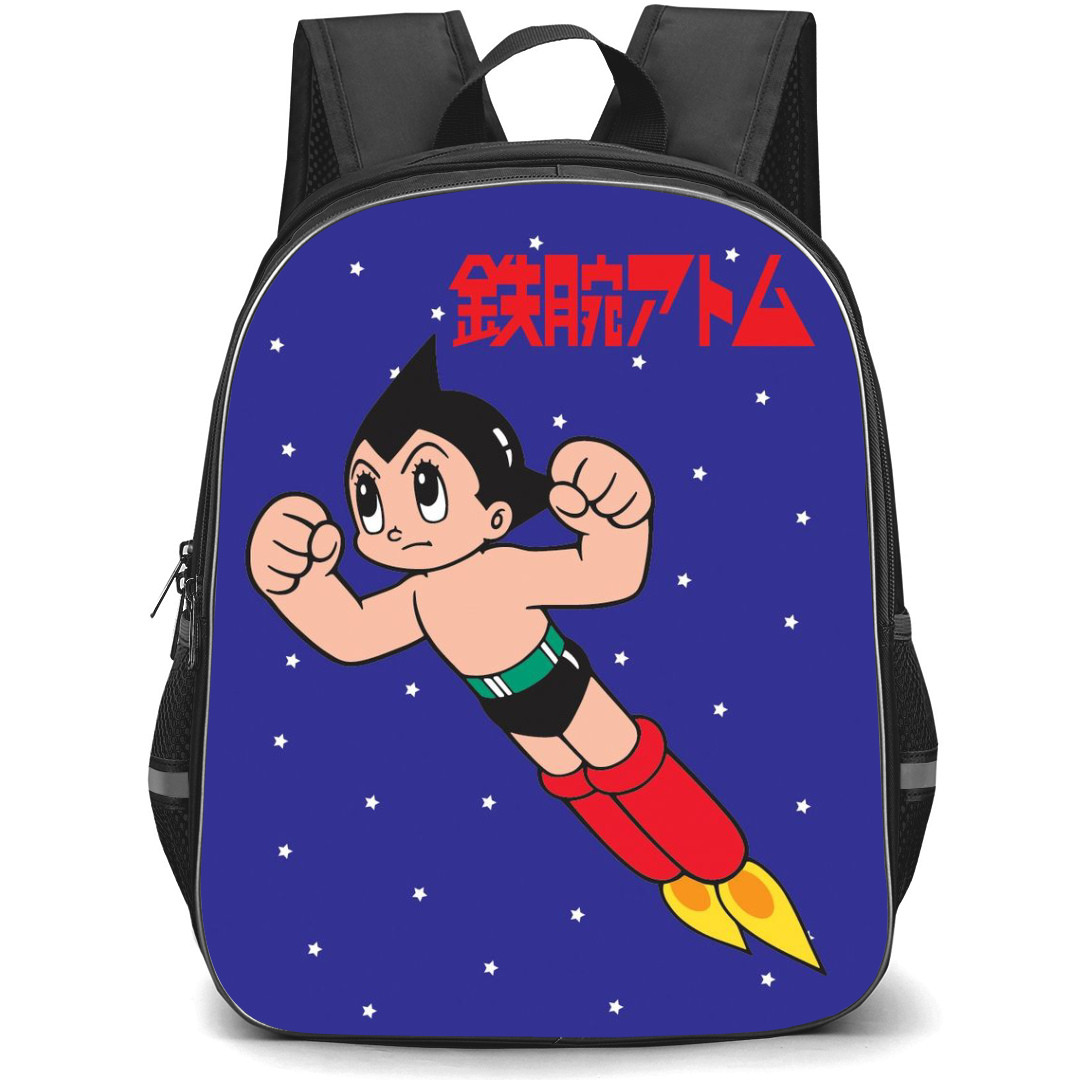 Astro Boy Backpack StudentPack - Astro Boy Flying In Stars Cartoon