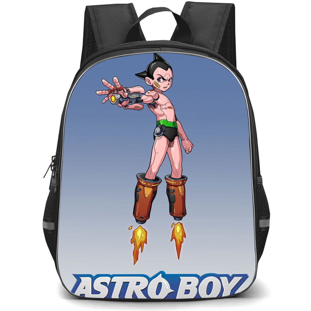 Astro Boy Backpack StudentPack - Astro Boy Flying Open Hands Ready To Fire