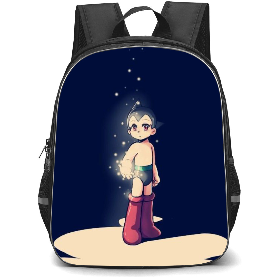 Astro Boy Backpack StudentPack - Astro Boy Lights In Hand Blue Background