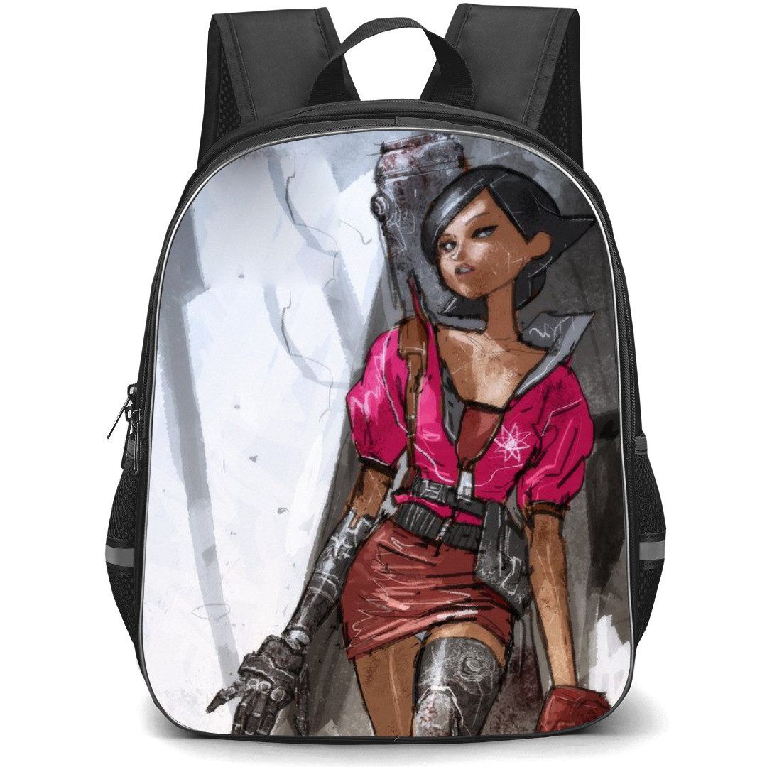 Astro Boy Uran Backpack StudentPack - Uran Holding Gun Anime Illustration