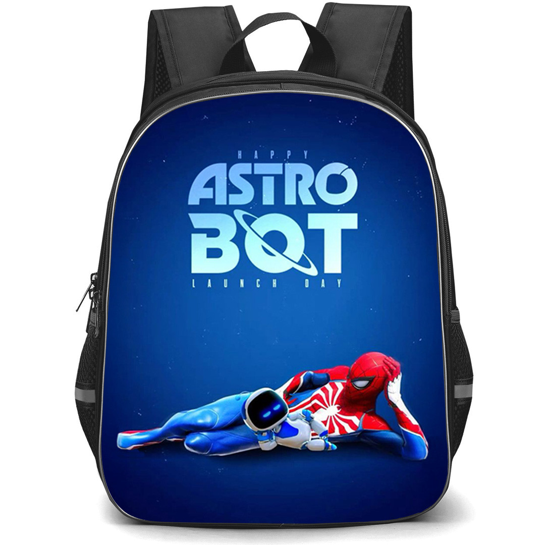 Astro Bot Backpack School Bag StudentPack - Astro Bot Happy Astro Bot Launch Day Poster