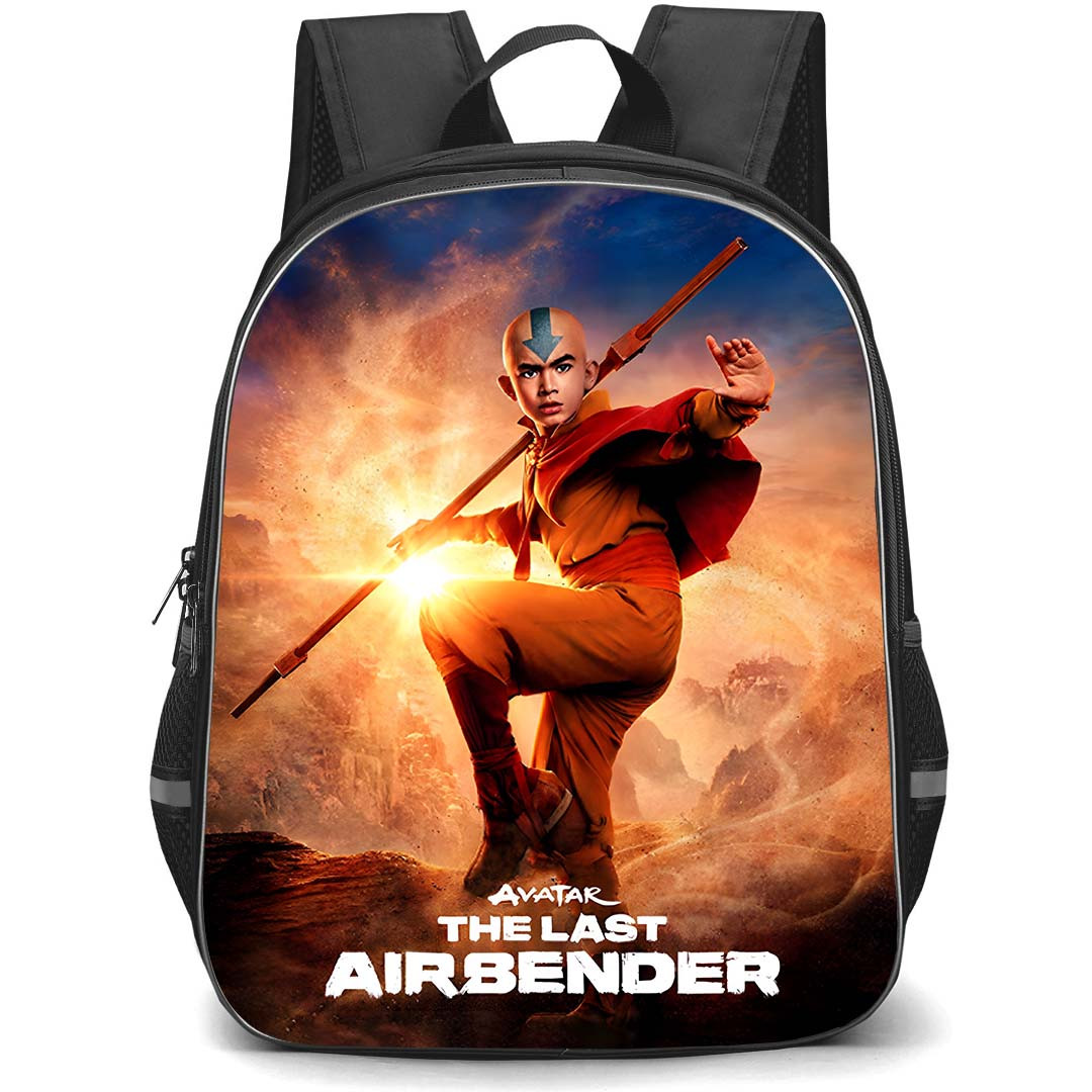 Avatar The Last Airbender Aang Backpack School Bag StudentPack - Aang Fierce Stance Portrait Series Poster
