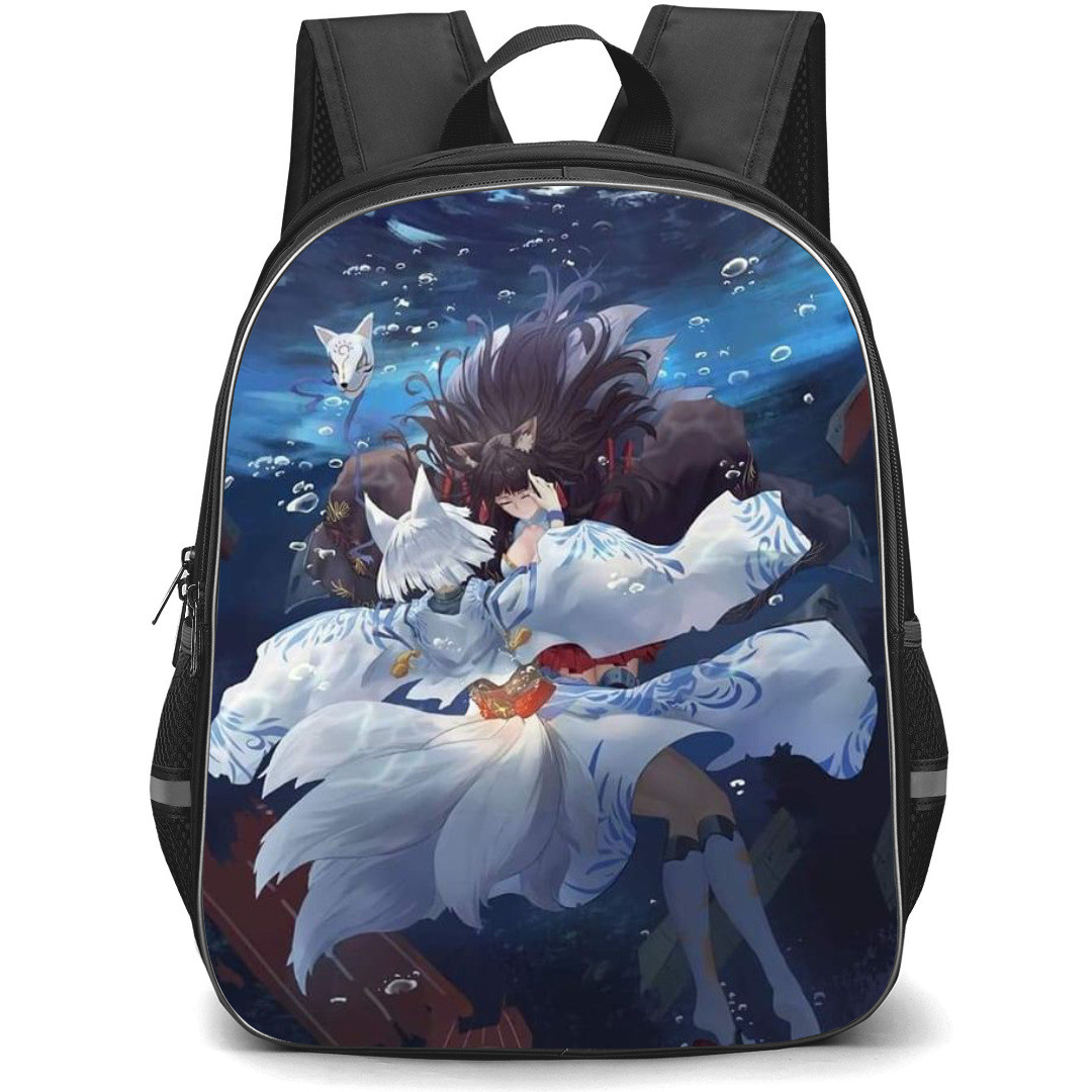 Azur Lane Backpack StudentPack - Azur Lane Akagi And Kaga Anime Art Under Water Poster