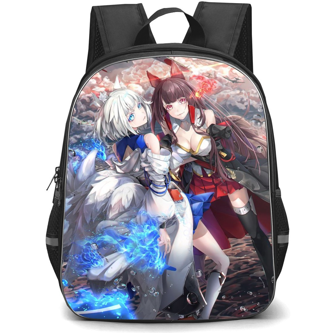 Azur Lane Backpack StudentPack - Azur Lane Akagi And Kaga Anime Art Poster