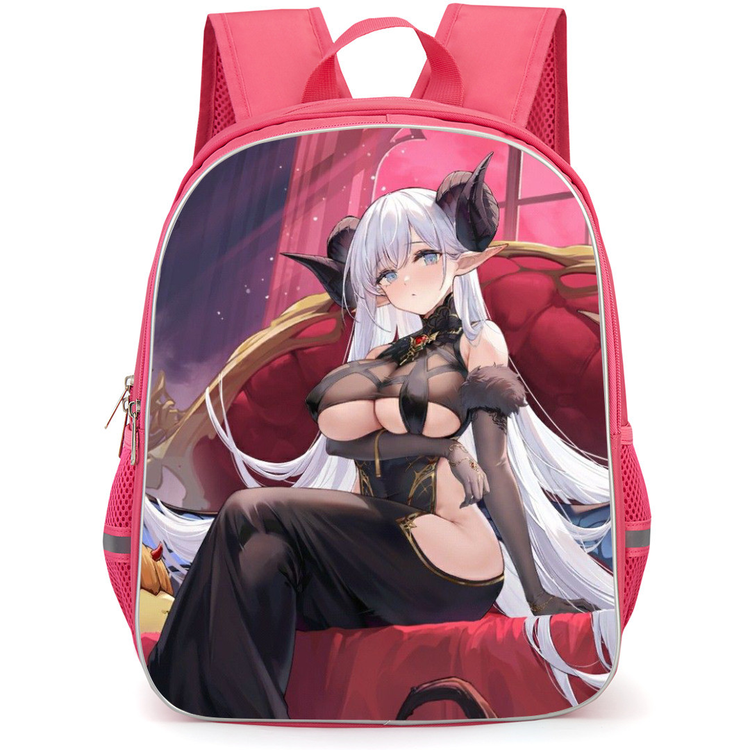 Azur Lane Albion Backpack StudentPack - Albion Anime Character Sitting On Red Sofa Poster