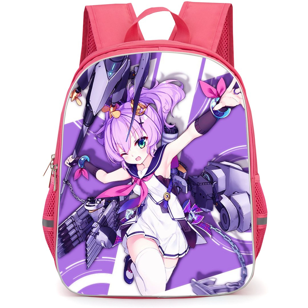 Azur Lane Javelin Kai Backpack StudentPack - Javelin Kai Illustration Art On Purple Background