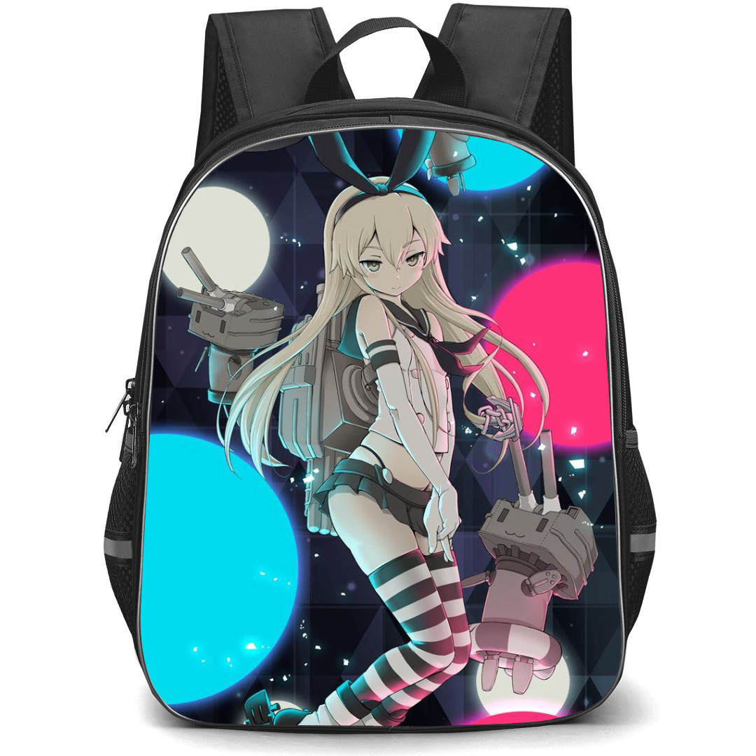 Azur Lane Shimakaze Backpack StudentPack - Shimakaze Anime Character On Colorful Background