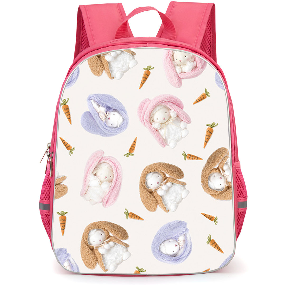 Bunnies By The Bay Backpack School Bag StudentPack - Bunnies By The Bay Cozy Bunny Blanket Pattern Art Poster