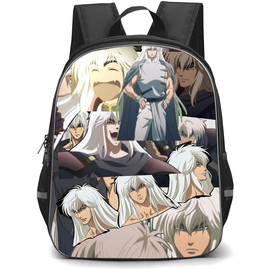 Bastard Heavy Metal Dark Fantasy Dark Schneider Backpack School Bag StudentPack - Dark Schneider Different Moods Portrait Collage