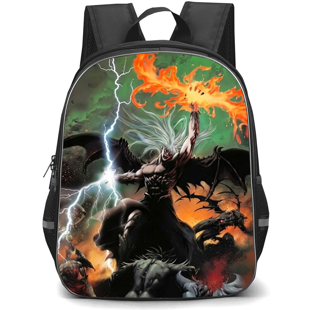 Bastard Heavy Metal Dark Fantasy Dark Schneider Backpack School Bag StudentPack - Dark Schneider Power Battle Portrait