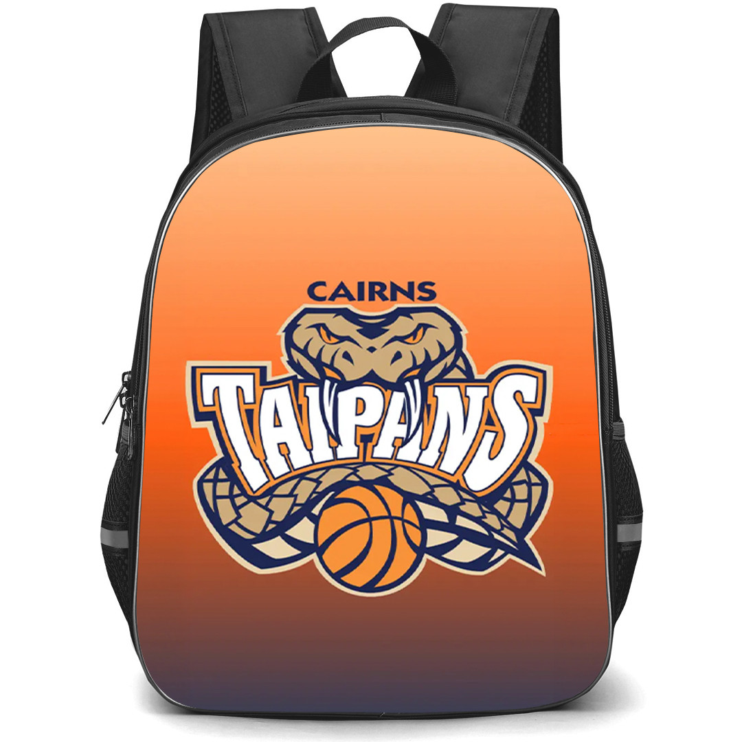 National Basketball League Cairns Taipans Backpack School Bag StudentPack - Cairns Taipans Logo On Orange Background