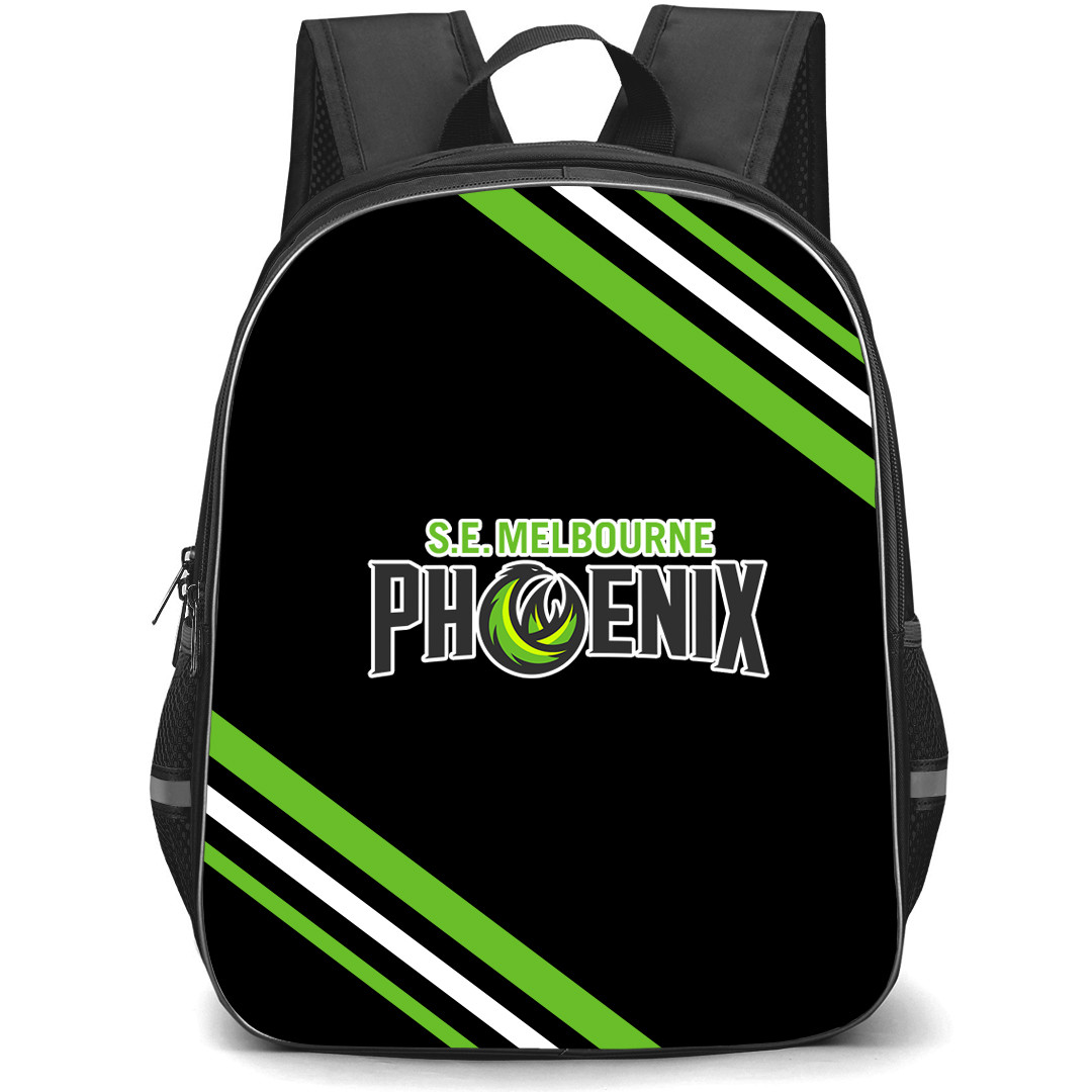 National Basketball League South East Melbourne Phoenix Backpack School Bag StudentPack - Large Logo With Stripe