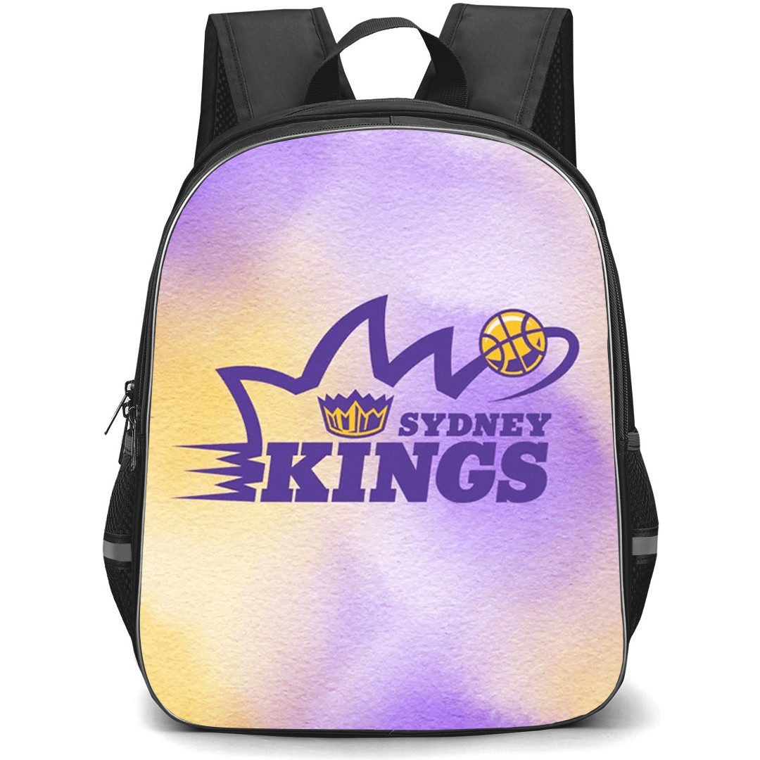 National Basketball League Sydney Kings Backpack School Bag StudentPack - Sydney Kings Logo On Colorful Abstract Background
