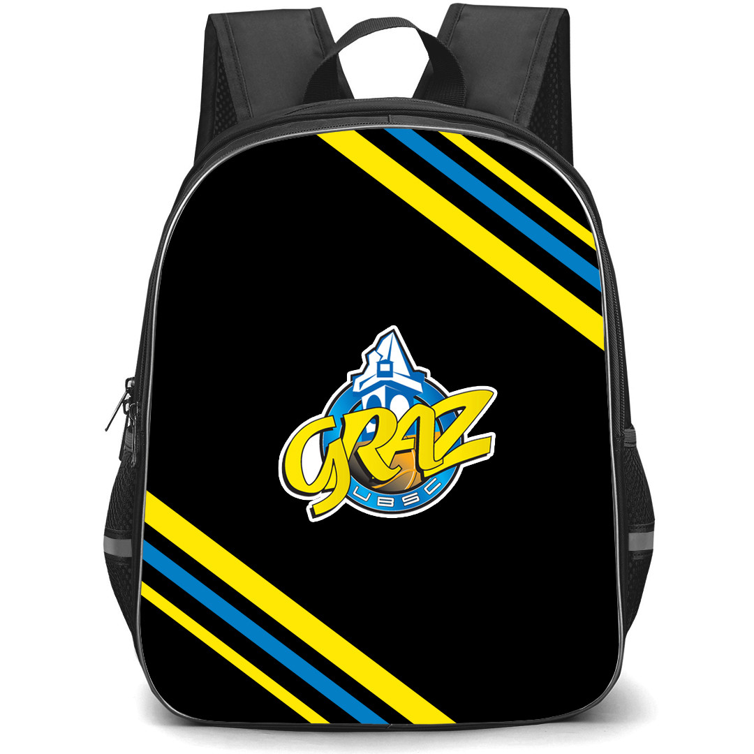 Union Basket Sport Club Graz Backpack School Bag StudentPack - Large Logo With Stripe