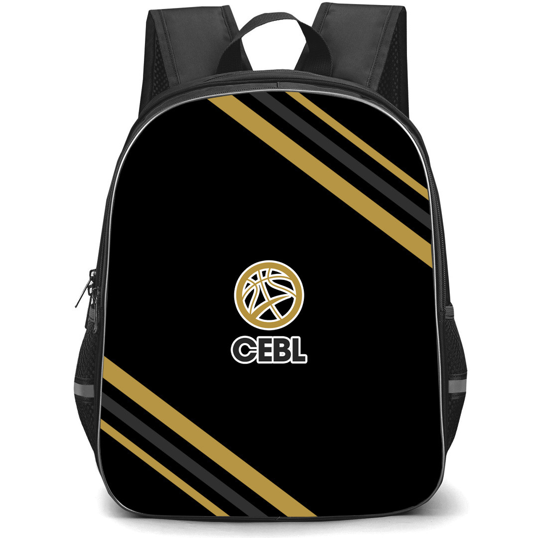 Canadian Elite Basketball League Logo Backpack School Bag StudentPack - Canadian Elite Basketball League Large Logo With Stripe