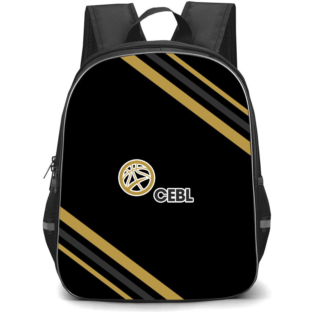 Canadian Elite Basketball CEBL League Logo Backpack School Bag StudentPack - Canadian Elite Basketball League Large Logo With Stripe