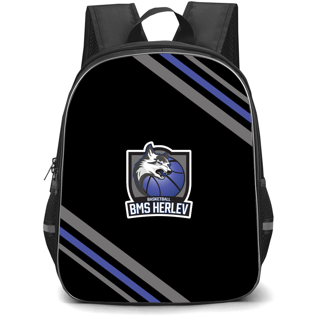 BMS Herlev Backpack School Bag StudentPack - Large Logo With Stripe