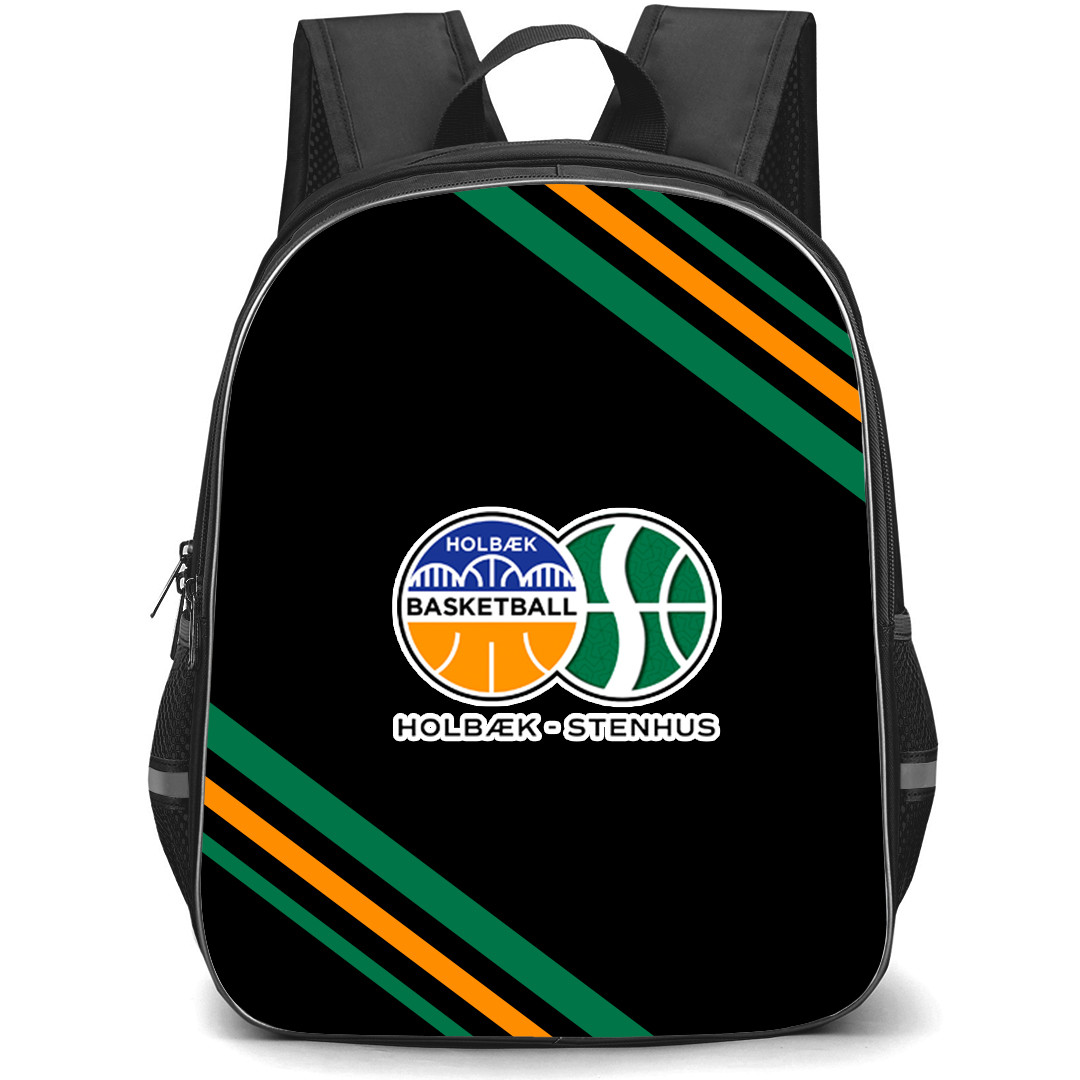 Holbaek Stenhus Backpack School Bag StudentPack - Large Logo With Stripe