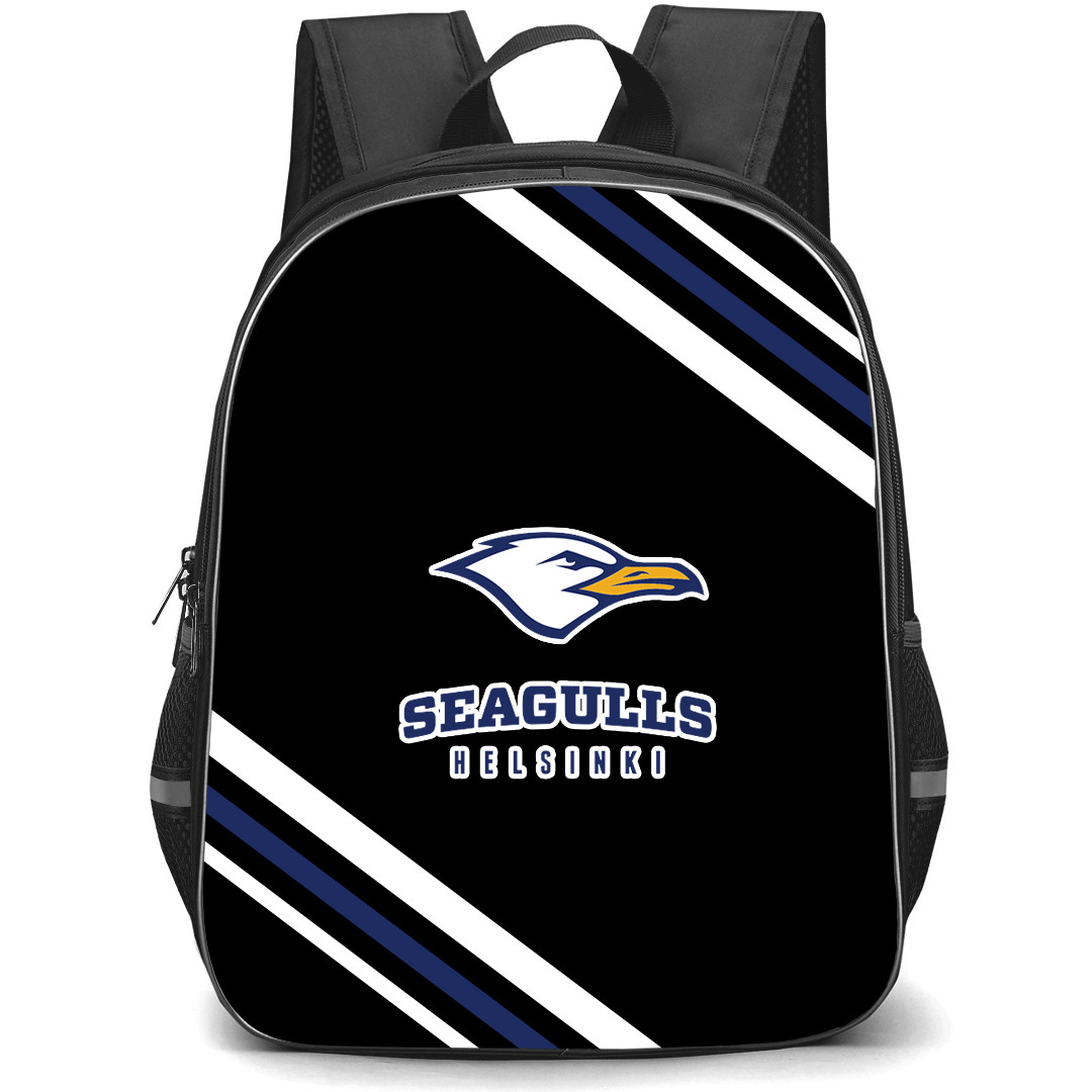 Helsinki Seagulls Backpack School Bag StudentPack - Large Logo With Stripe
