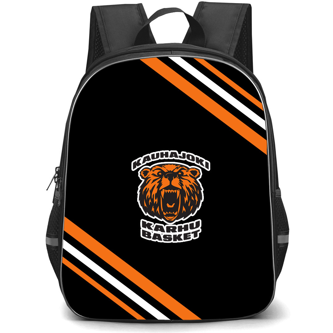 Kauhajoki Karhu Basket Backpack School Bag StudentPack - Large Logo With Stripe