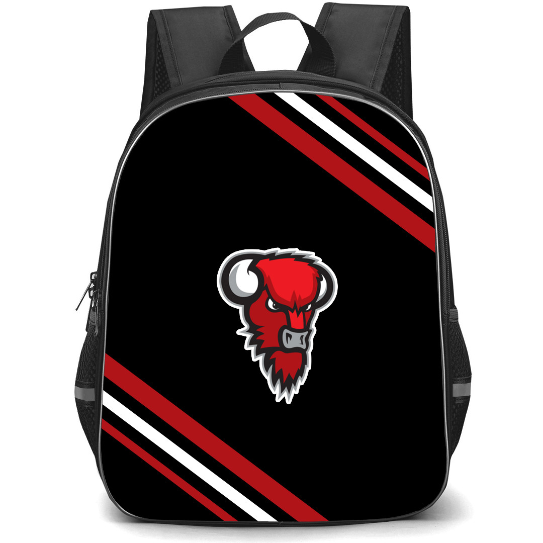 LoKoKo Bisons Loimaa Backpack School Bag StudentPack - Large Logo With Stripe