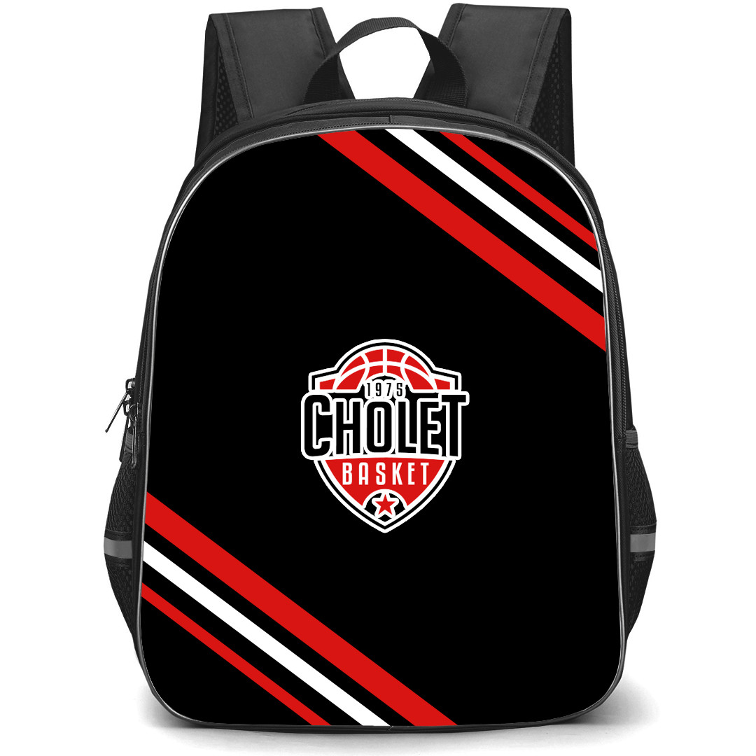 Cholet Basket Backpack School Bag StudentPack - Large Logo With Stripe