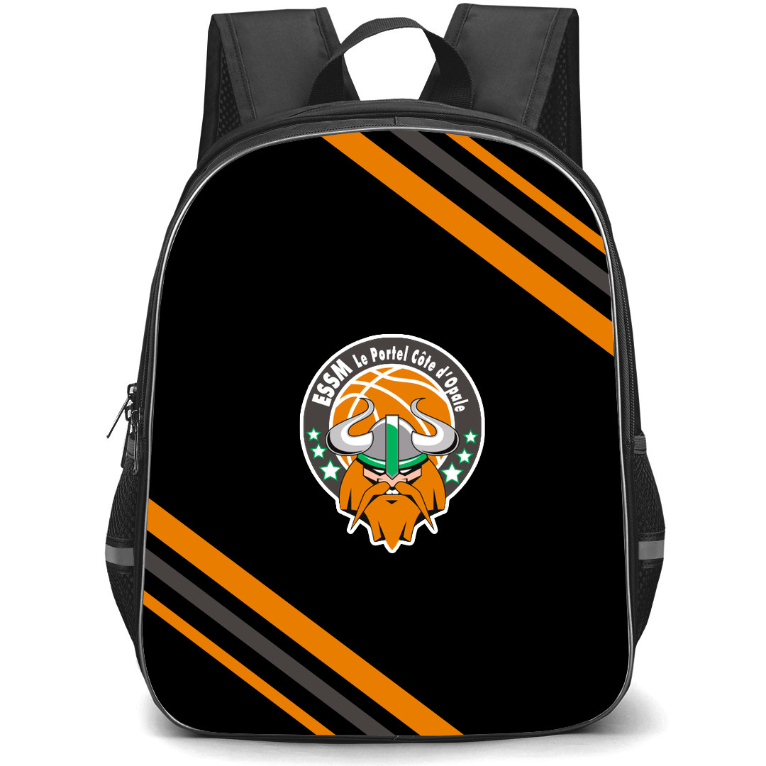 Etoile Sportive Saint-Michel Le Portel Cote d'Opale Backpack School Bag StudentPack - Large Logo With Stripe
