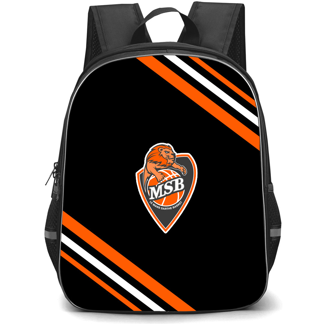 Le Mans Sarthe Basket Backpack School Bag StudentPack - Large Logo With Stripe