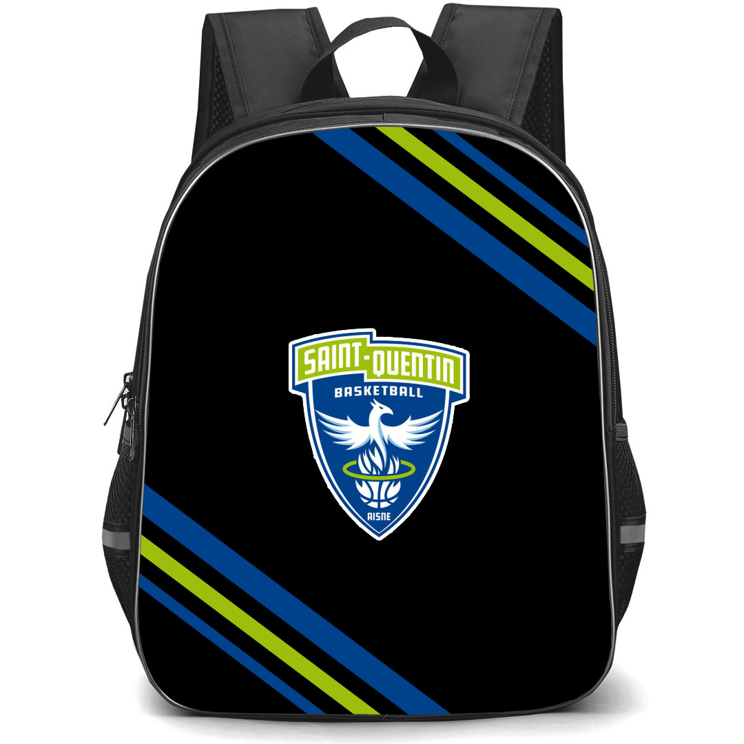 Saint-Quentin Basket-Ball Backpack School Bag StudentPack - Large Logo With Stripe