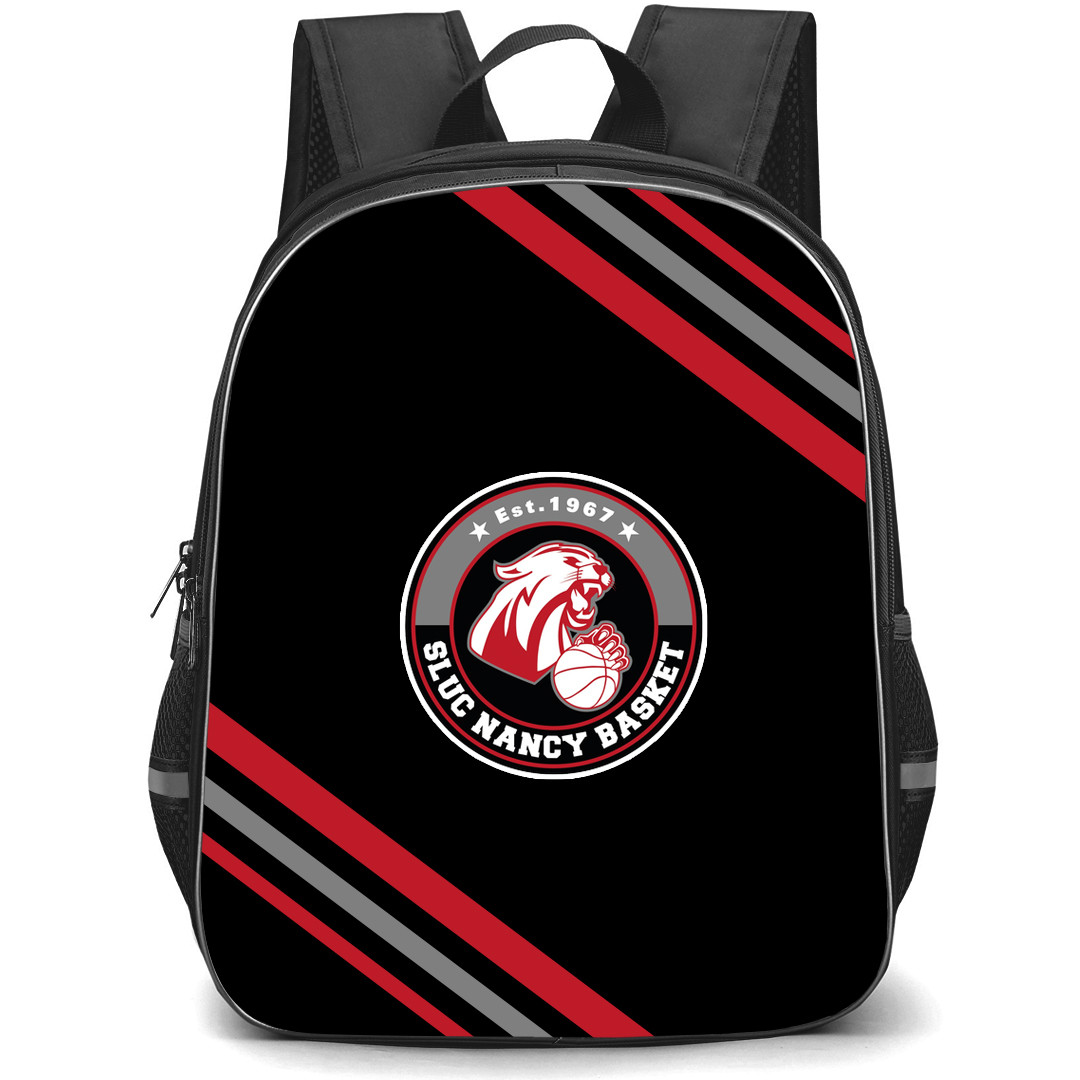 Stade Lorrain Universite Club Nancy Basket Backpack School Bag StudentPack - Large Logo With Stripe