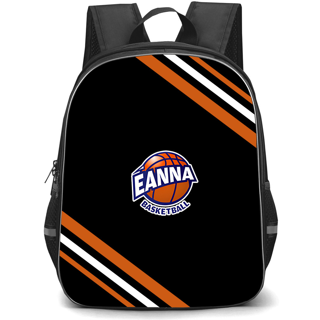 Eanna Basketball Club Backpack School Bag StudentPack - Eanna Basketball Club Large Logo With Stripe