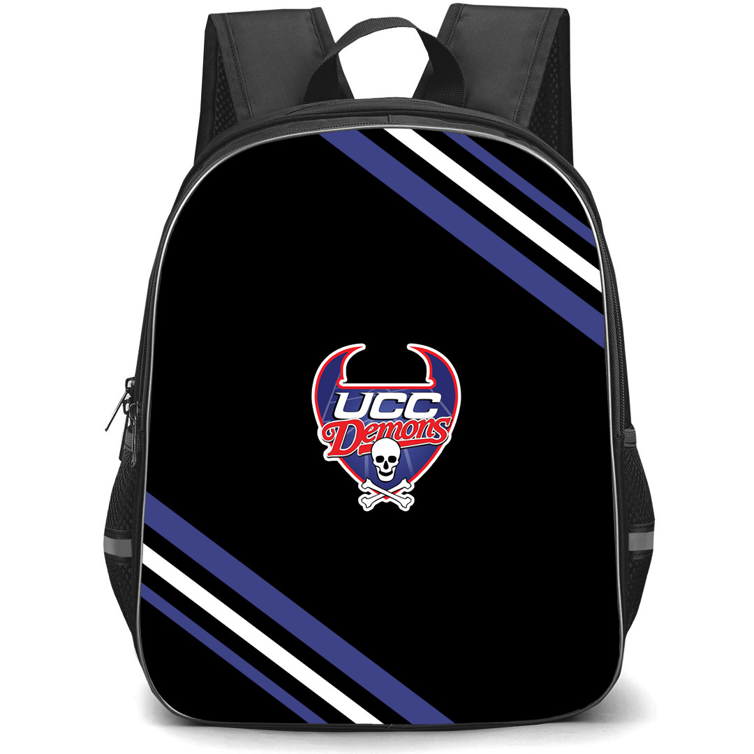 UCC Demons Backpack School Bag StudentPack - UCC Demons Large Logo With Stripe