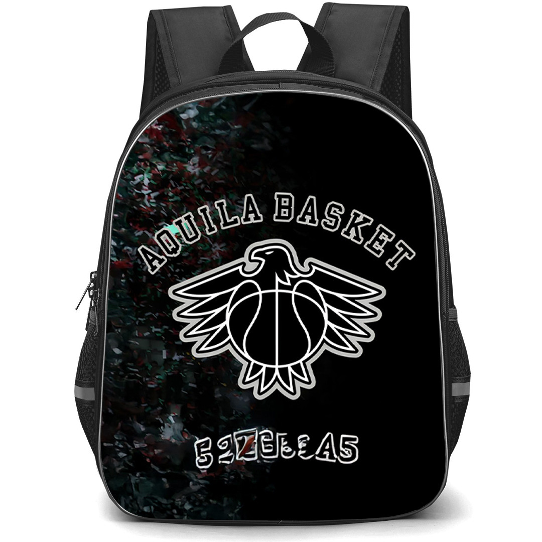 Aquila Basket Trento Backpack School Bag StudentPack - Aquila Basket Trento Logo On Dark Background