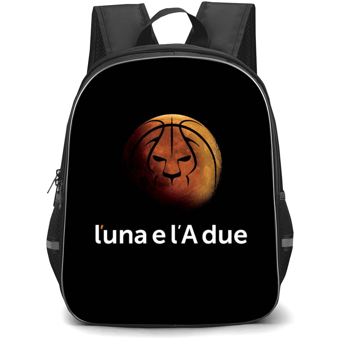 Derthona Basket Backpack School Bag StudentPack - Derthona Basket Logo On Black Background