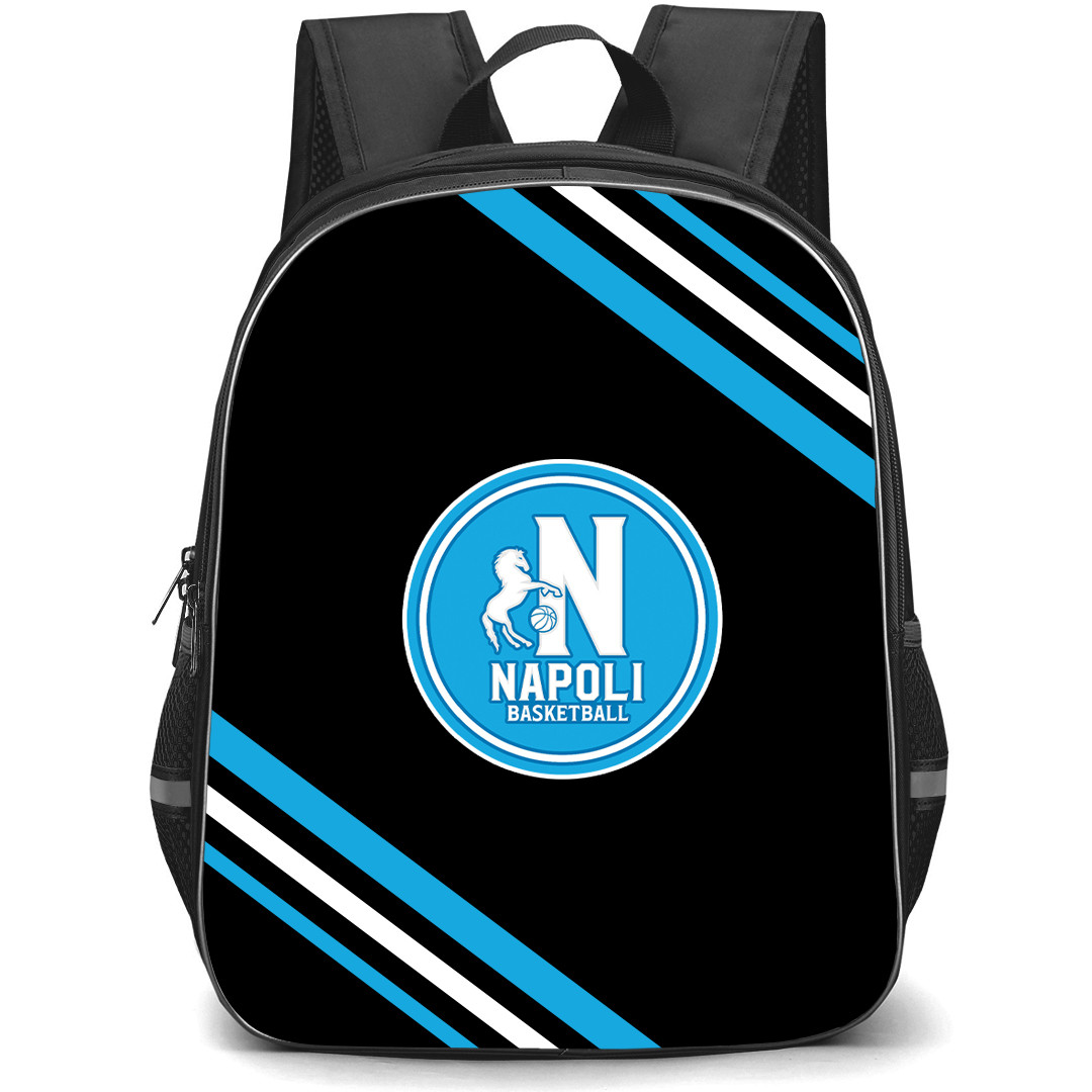 Napoli Basket Backpack School Bag StudentPack - Large Logo With Stripe