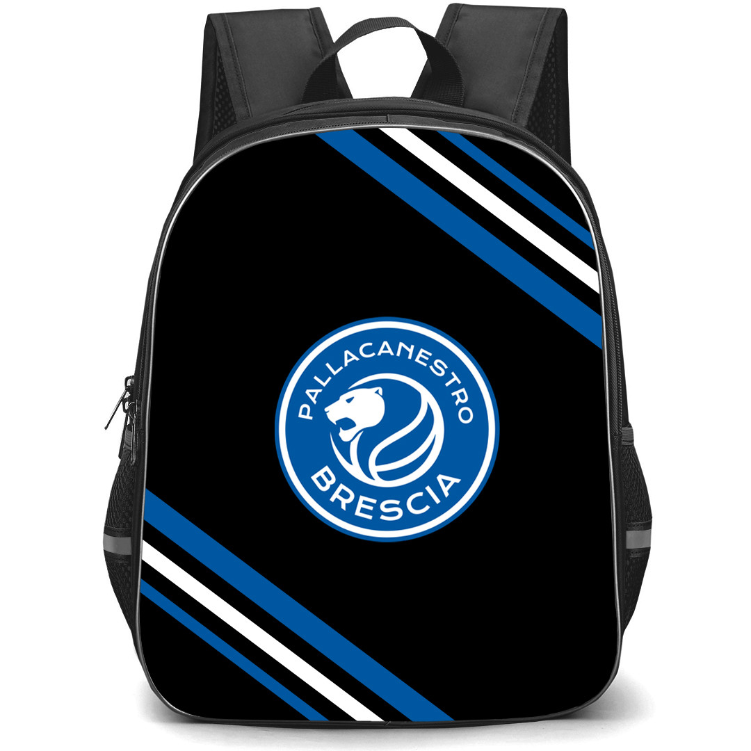 Pallacanestro Brescia Backpack School Bag StudentPack - Large Logo With Stripe