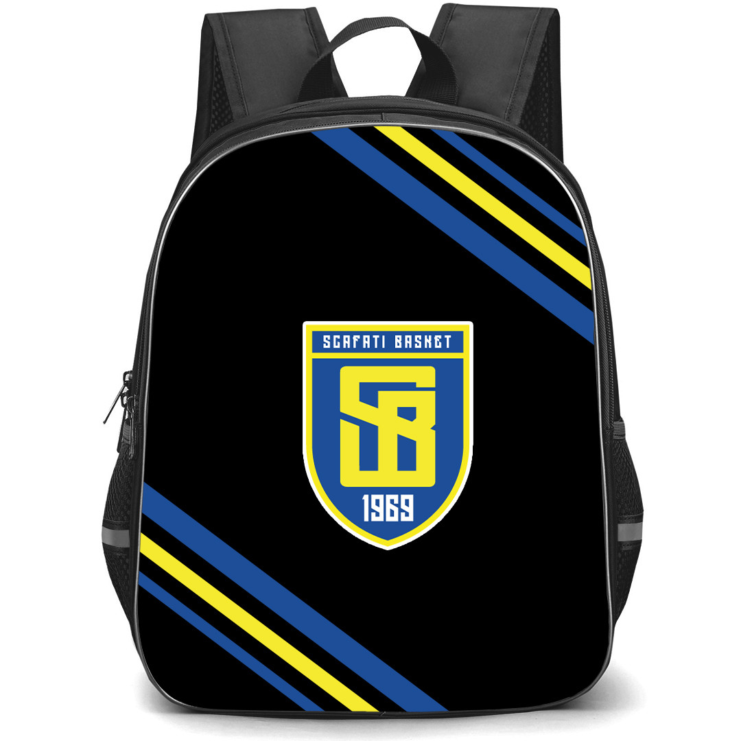 Scafati Basket Backpack School Bag StudentPack - Large Logo With Stripe