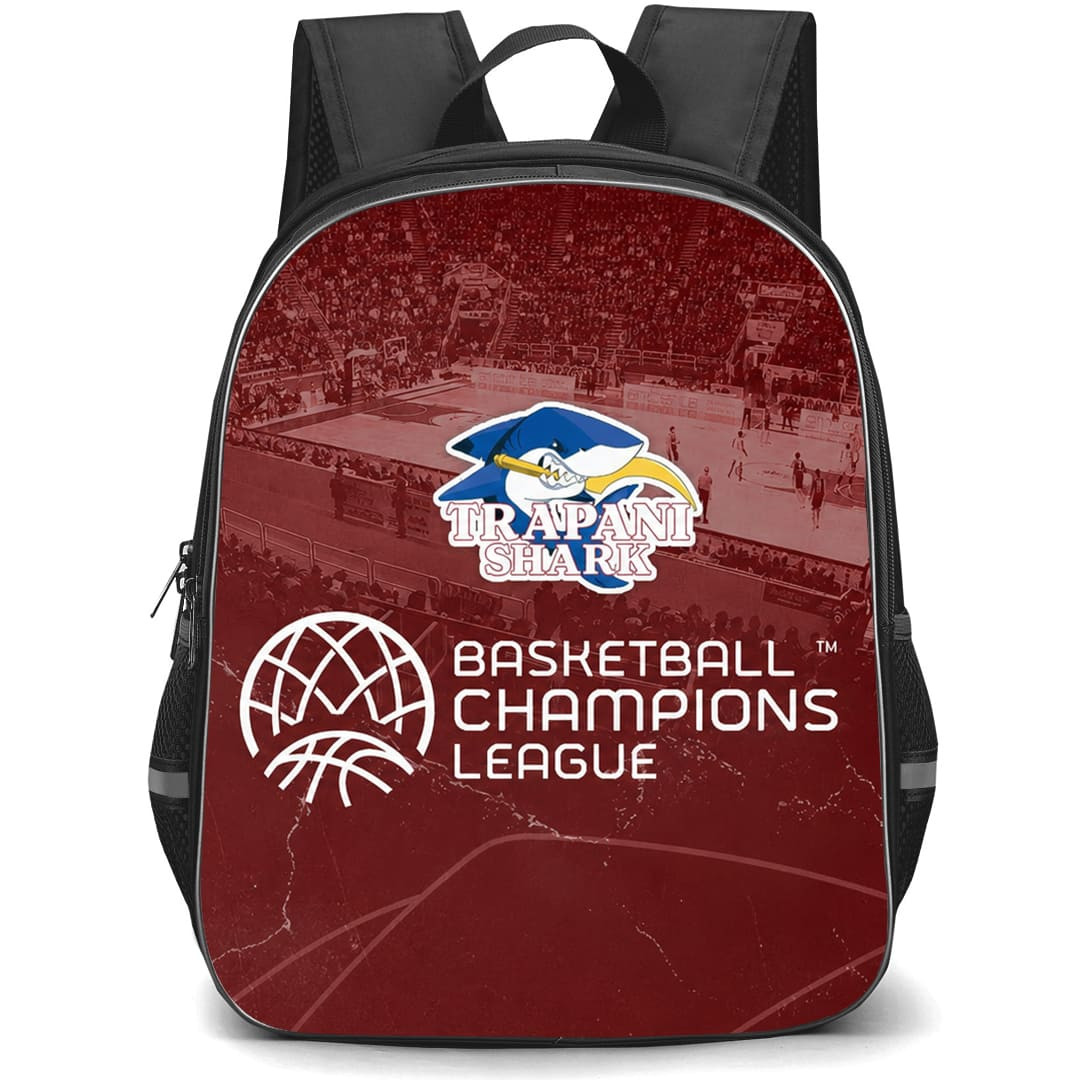Trapani Shark Backpack School Bag StudentPack - Trapani Shark Basketball Champions League Poster