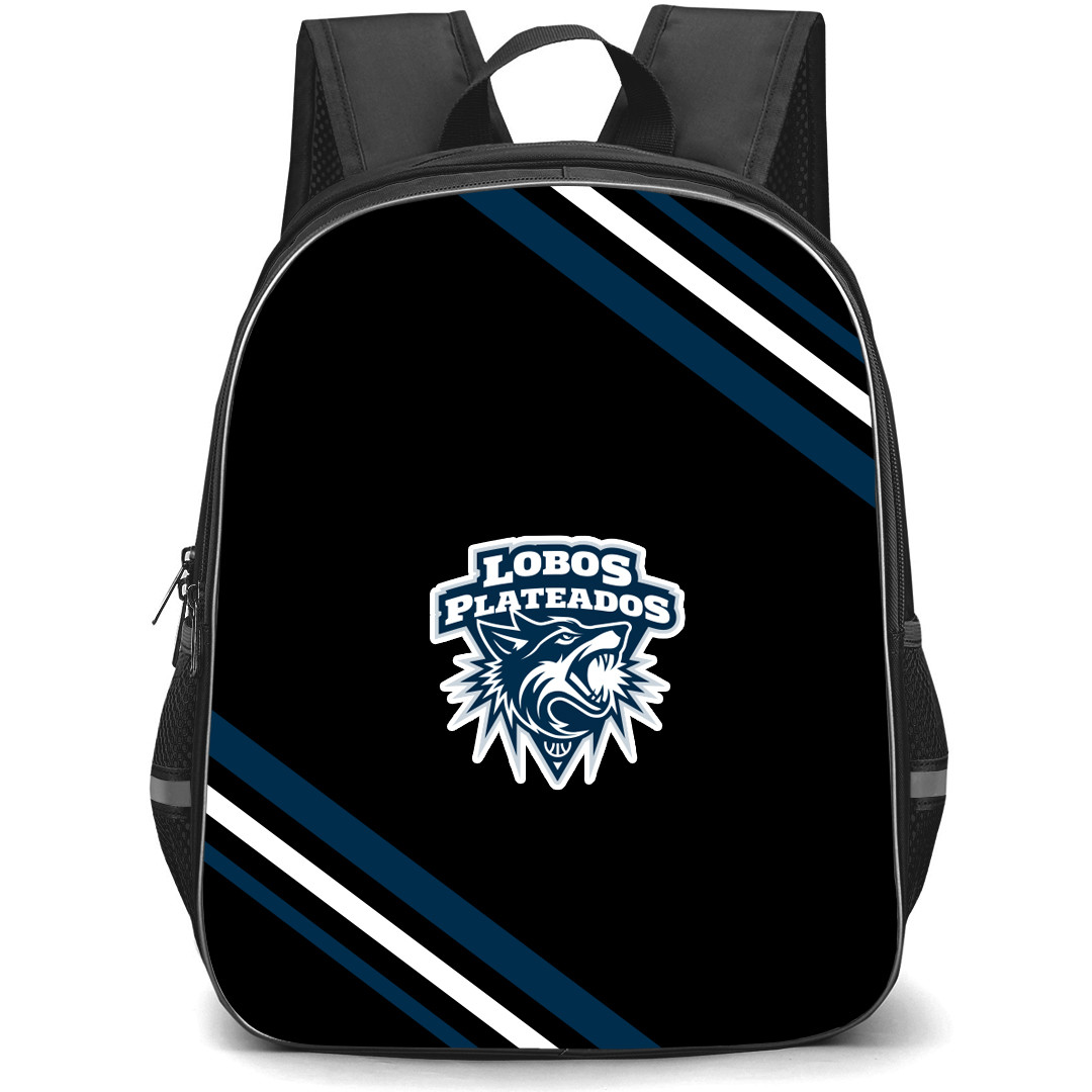 Lobos Plateados de la BUAP Backpack School Bag StudentPack - Large Logo With Stripe