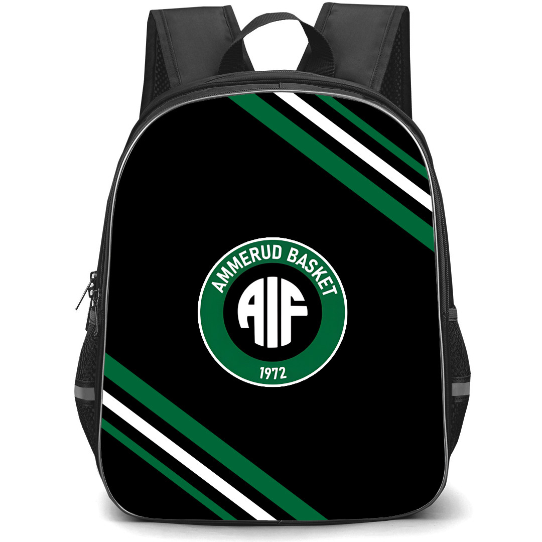Ammerud Basket Backpack School Bag StudentPack - Large Logo With Stripe