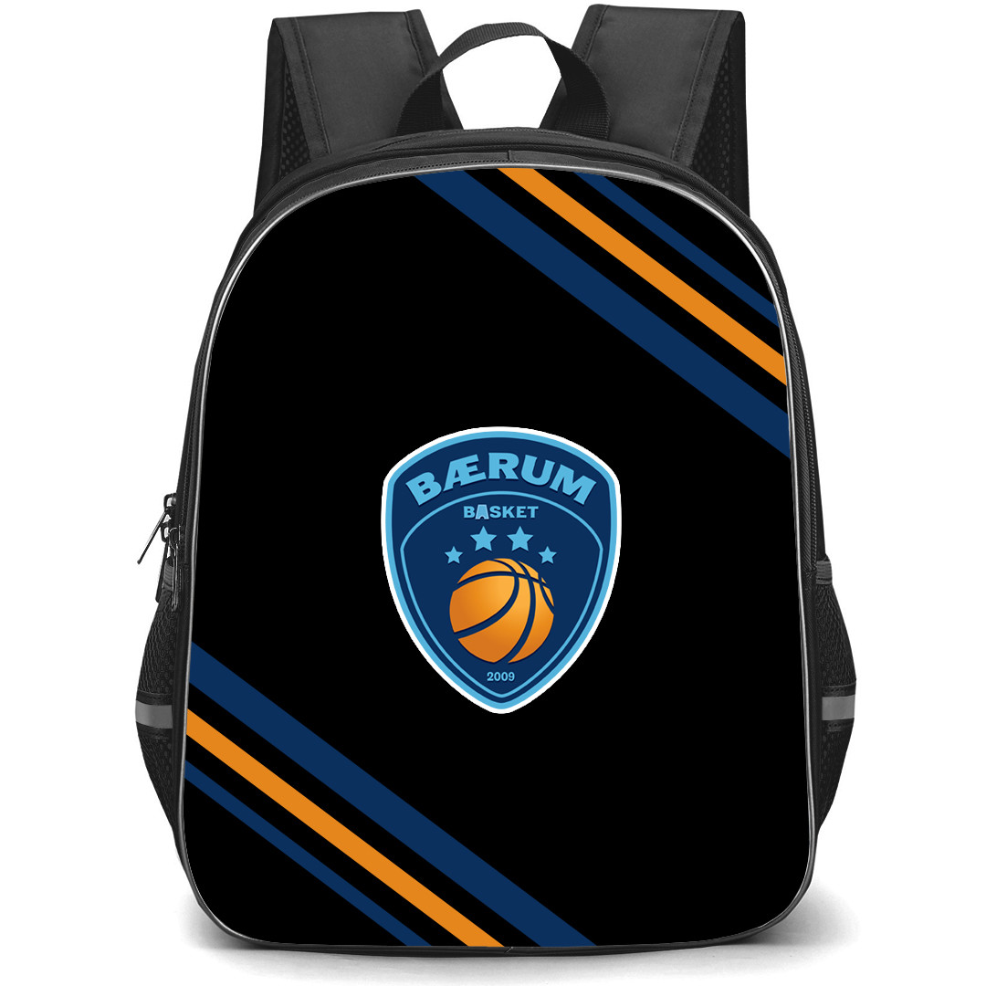 B?rum Basket Backpack School Bag StudentPack - Large Logo With Stripe