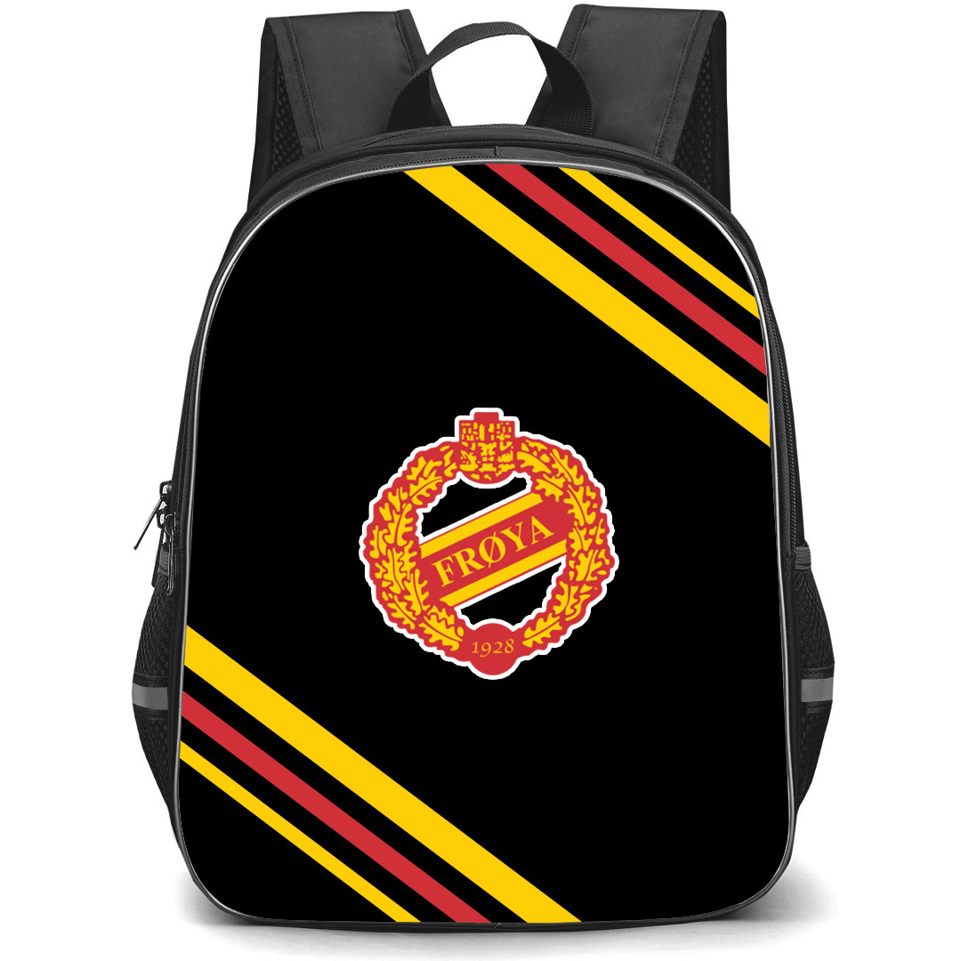 Froya Basket Backpack School Bag StudentPack - Large Logo With Stripe